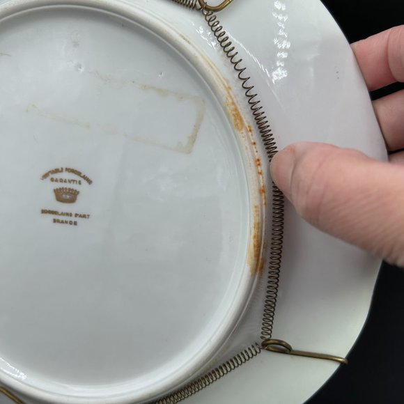 VTG Paris L'Arc De Triomphe Scalloped Decorative Porcelain Plate 9" Collectible - Picture 11 of 13